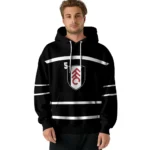 Custom Fulham Striped Pattern Black Hoodie Best Selling