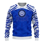 Custom Inter Milan Chevron Pattern Blue Sweater Best Selling