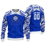 Custom Inter Milan Chevron Pattern Blue Sweater Best Selling