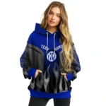 Custom Inter Milan Flame Design Blue Hoodie Best Selling