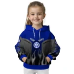 Custom Inter Milan Flame Design Blue Hoodie Best Selling