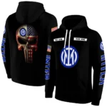 Custom Inter Milan Punisher Skull Black Hoodie Best Selling