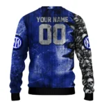 Custom Inter Milan Skull Collage Blue Sweater Best Selling