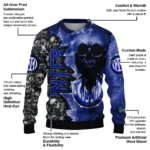 Custom Inter Milan Skull Collage Blue Sweater Best Selling