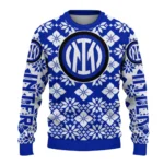 Custom Inter Milan Snowflake Matrix Blue Sweater Best Selling