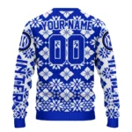 Custom Inter Milan Snowflake Matrix Blue Sweater Best Selling