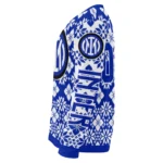 Custom Inter Milan Snowflake Matrix Blue Sweater Best Selling