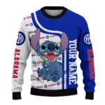 Custom Inter Milan Stitch Art Prints Blue Sweater Best Selling