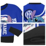 Custom Inter Milan Stitch Art Prints Blue Sweater Best Selling