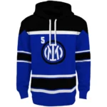 Custom Inter Milan Striped Pattern Blue Hoodie Best Selling