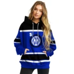 Custom Inter Milan Striped Pattern Blue Hoodie Best Selling