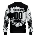 Custom Juventus Burst Swirl Black Sweater Best Selling