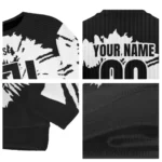 Custom Juventus Burst Swirl Black Sweater Best Selling