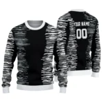 Custom Juventus Camouflage Stripe Black White Sweater Best Selling