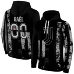 Custom Juventus Distressed Flag Black Hoodie Best Selling