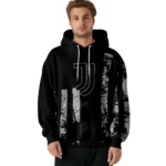 Custom Juventus Distressed Flag Black Hoodie Best Selling
