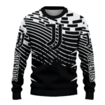 Custom Juventus Pixel Flow Black Sweater Best Selling