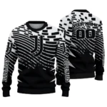 Custom Juventus Pixel Flow Black Sweater Best Selling