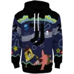 Custom Juventus Spongebob Patrick Star Black Navy Hoodie Best Selling