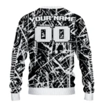Custom Juventus Streak Overlay Black Sweater Best Selling
