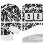 Custom Juventus Streak Overlay Black Sweater Best Selling
