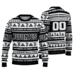 Custom Juventus Tent Stripes Black White Sweater Best Selling