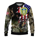 Custom Leeds United American Flag Claw Sweater Best Selling