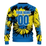 Custom Leeds United Burst Swirl Blue Sweater Best Selling