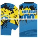 Custom Leeds United Burst Swirl Blue Sweater Best Selling