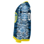 Custom Leeds United Camouflage Stripe Blue White Sweater Best Selling