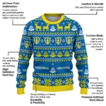 Custom Leeds United Christmas Designs Blue Sweater Best Selling