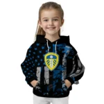 Custom Leeds United Distressed Flag Blue Black Hoodie Best Selling