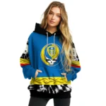 Custom Leeds United Grateful Vibes Blue Hoodie Best Selling