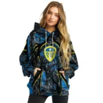 Custom Leeds United Hunting Theme Blue Black Hoodie Best Selling