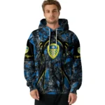Custom Leeds United Hunting Theme Blue Black Hoodie Best Selling
