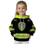 Custom Leeds United Safety Motif Black Neon Green Hoodie Best Selling