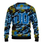 Custom Leeds United Skull Horde Blue Sweater Best Selling