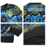 Custom Leeds United Skull Horde Blue Sweater Best Selling