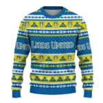Custom Leeds United Tent Stripes Blue White Sweater Best Selling
