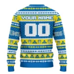 Custom Leeds United Tent Stripes Blue White Sweater Best Selling