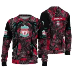 Custom Liverpool Antlers Pattern Red Black Sweater Best Selling