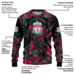 Custom Liverpool Antlers Pattern Red Black Sweater Best Selling