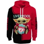 Custom Liverpool Baby Yoda Red Black Hoodie Best Selling