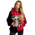 Custom Liverpool Baby Yoda Red Black Hoodie Best Selling
