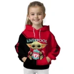 Custom Liverpool Baby Yoda Red Black Hoodie Best Selling