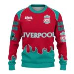 Custom Liverpool Flame Border Red Sweater Best Selling