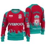 Custom Liverpool Flame Border Red Sweater Best Selling