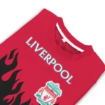 Custom Liverpool Flame Outline Red Black Sweater Best Selling