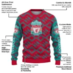Custom Liverpool Lattice Gridwork Red Sweater Best Selling