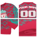 Custom Liverpool Lattice Gridwork Red Sweater Best Selling